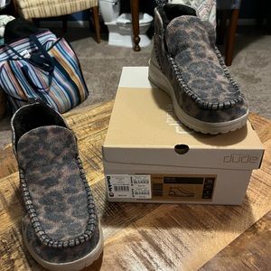 Hey Dude Denny Leopard Fur Lined Boots
